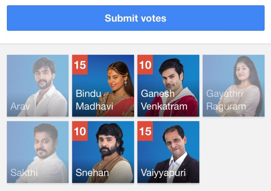 Bigg Boss Tamil Vote