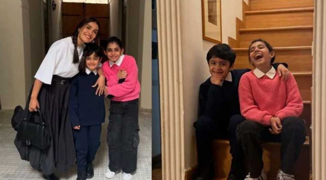Ayeza Khan with kids in Rome
