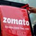 Zomato delivery partner riding bike