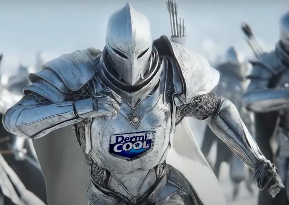 dermicool ad campaign ai generated visuals