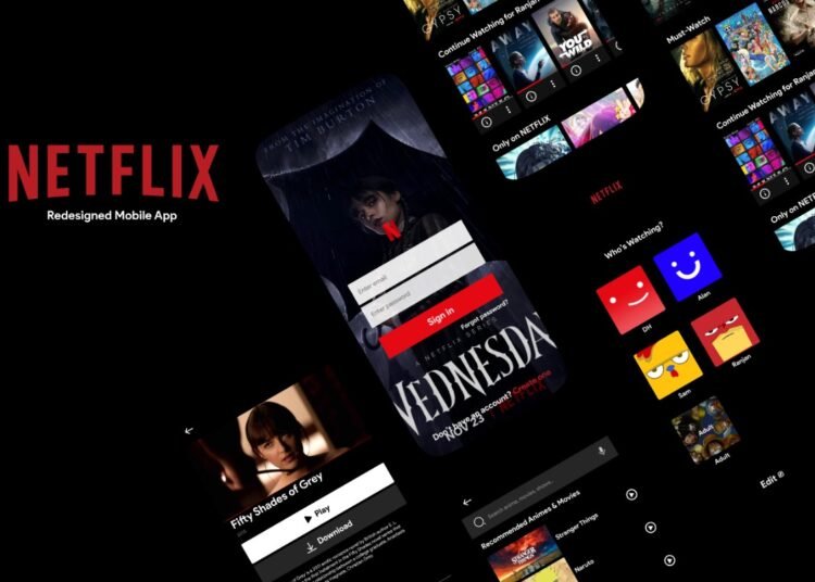 netflix tv app new layout redesign screenshot