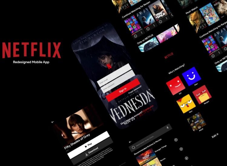 netflix tv app new layout redesign screenshot