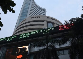 Indian stock market trading screen