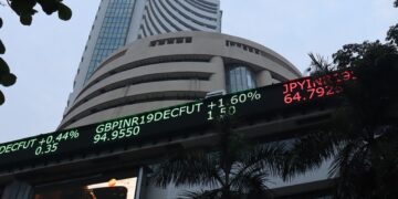 Indian stock market trading screen